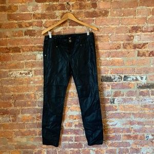 Urban Outfitters Black Faux Leather Moto Pants